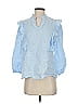 Harshman 100% Linen Blue 3/4 Sleeve Blouse Size XS - photo 1