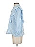 Harshman 100% Linen Blue 3/4 Sleeve Blouse Size XS - photo 5