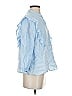 Harshman 100% Linen Blue 3/4 Sleeve Blouse Size XS - photo 4