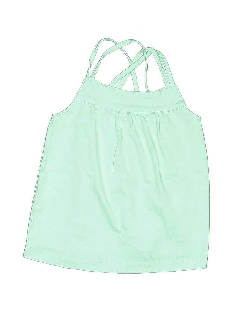 CARTER'S Pre-owned Kids' Tank Top Green Halter Neckline Tops