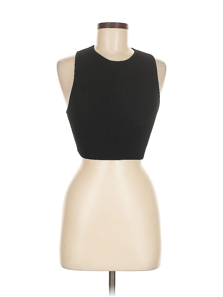 Pre-owned Babaton Tank Top Black Halter Neckline Tops