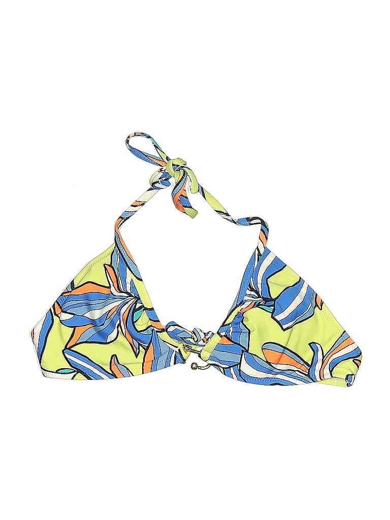 BCBGMAXAZRIA Pre-owned Swimsuit Top Blue Print Pattern Swimwear