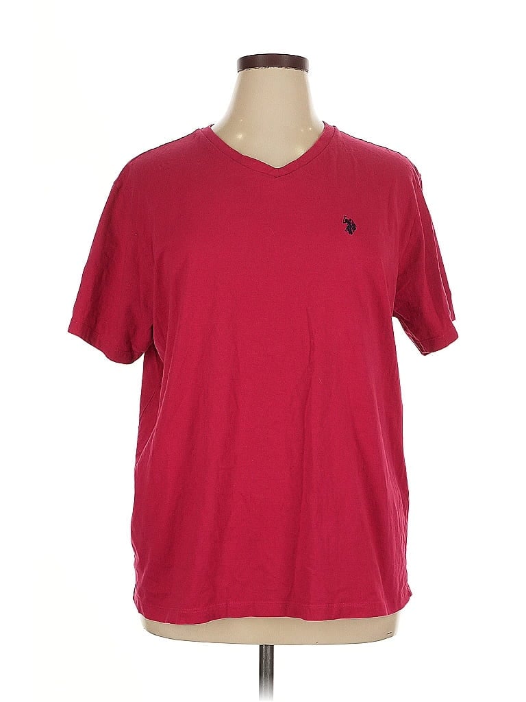 Pre-owned U.s. Polo Assn Short Sleeve T-shirt In Red