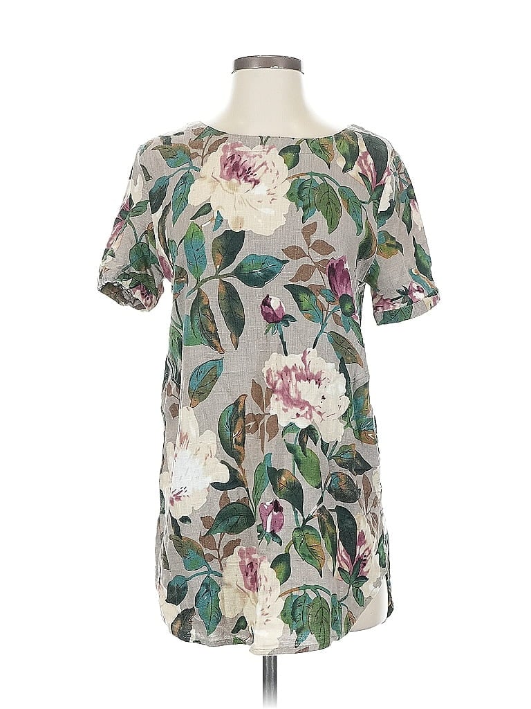 Pre-owned Zaful Short Sleeve Blouse In Green