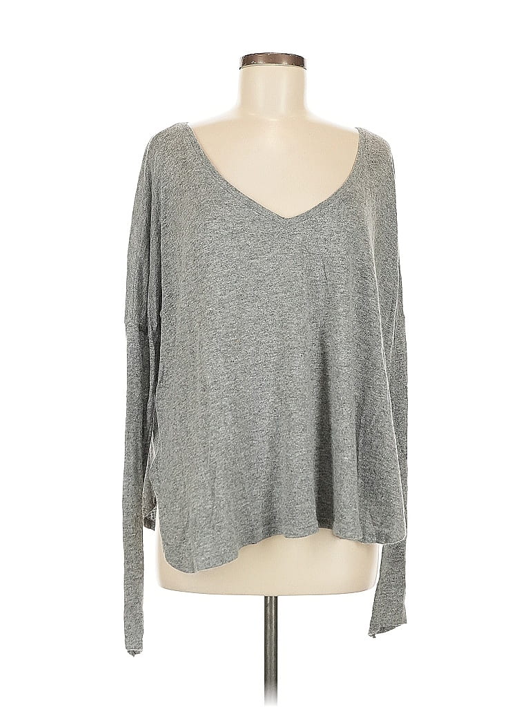 Pre-owned Brandy Melville Long Sleeve T-shirt In Gray