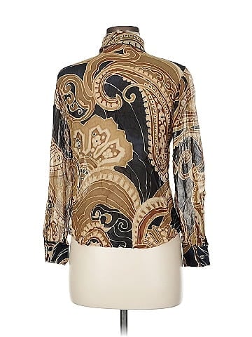 Linda Allard Ellen Tracy Long Sleeve Silk Top (view 2)
