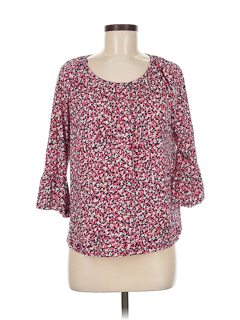 Pre-owned Michael Michael Kors 3/4 Sleeve Blouse In Red
