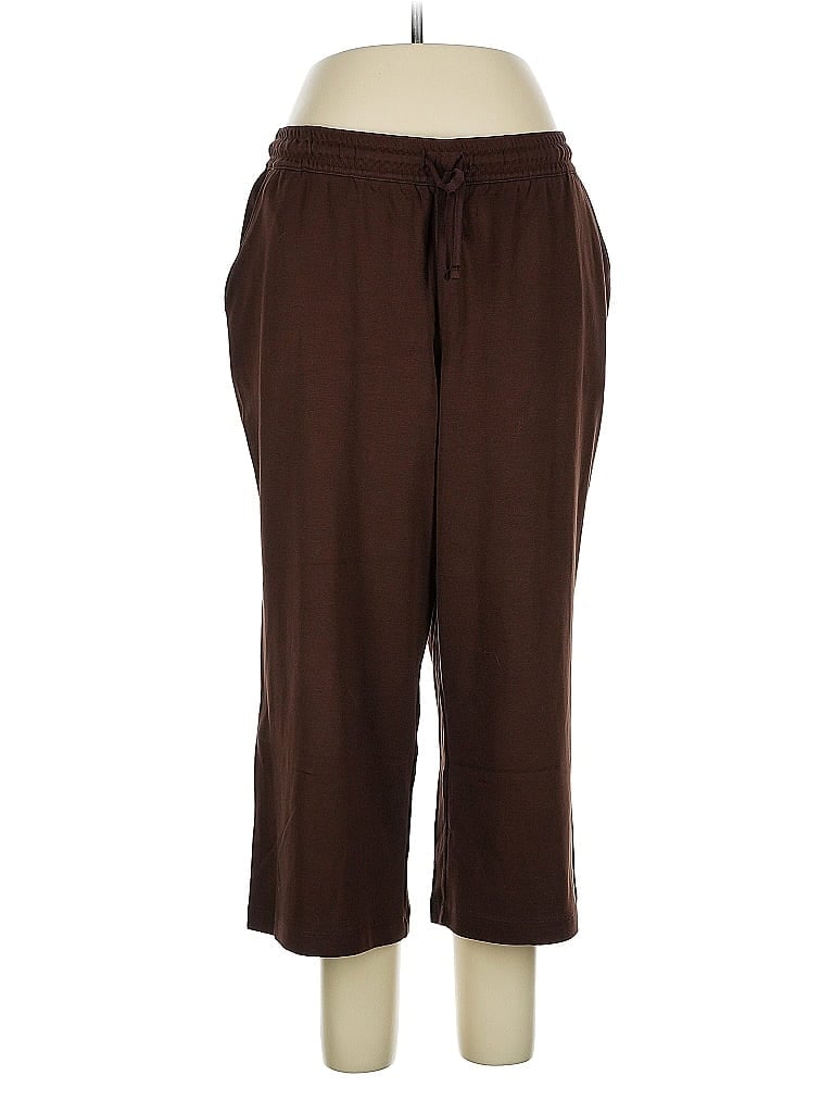 Pre-owned Lands' End Casual Pants In Brown