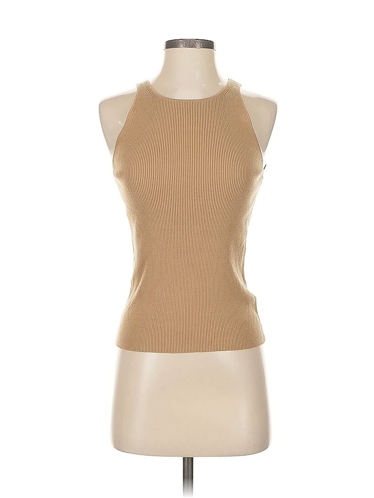 BANANA REPUBLIC Pre-owned Tank Top Tan Halter Neckline Tops In Brown