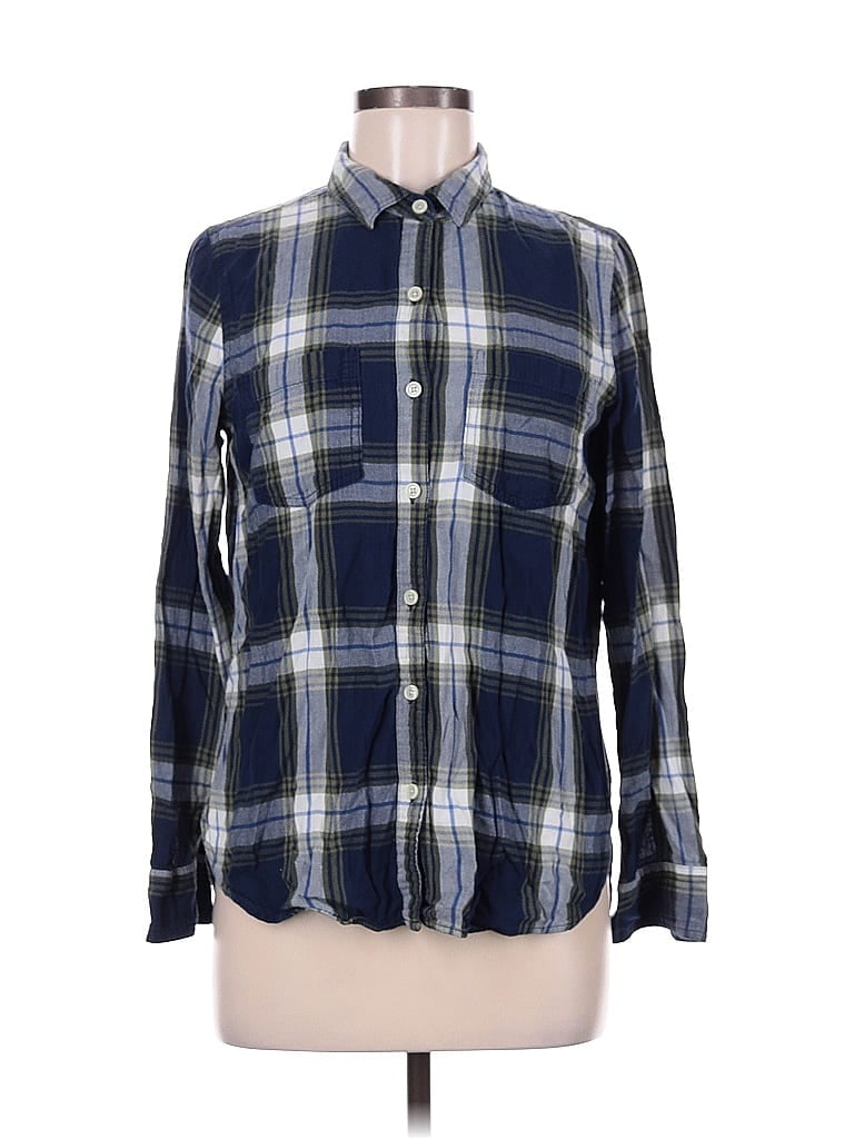OLD NAVY Pre-owned Long Sleeve Button Down Shirt In Blue