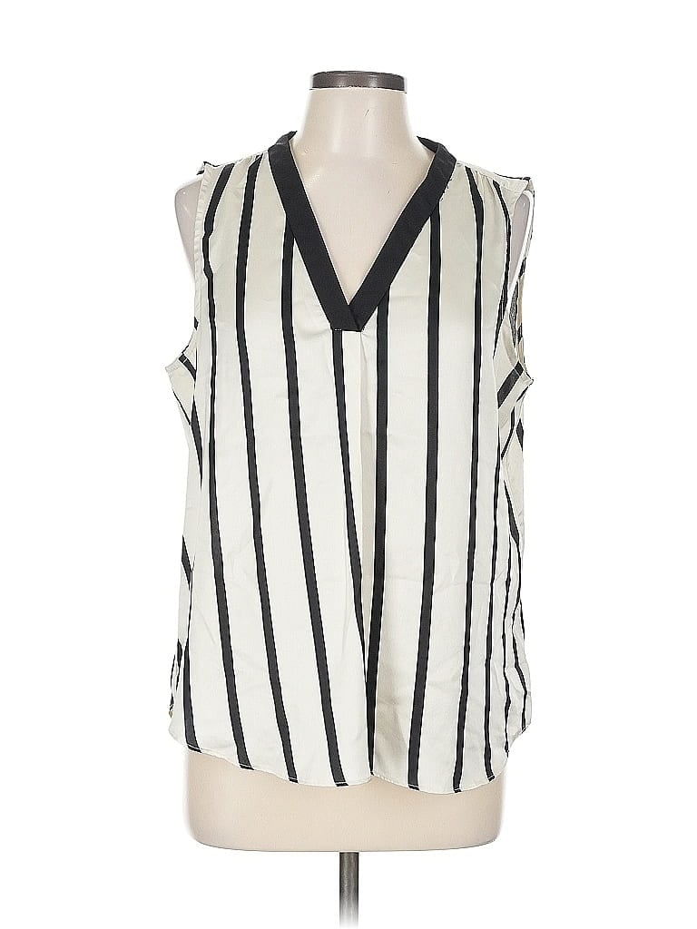 Pre-owned Vince Camuto Sleeveless Blouse In White