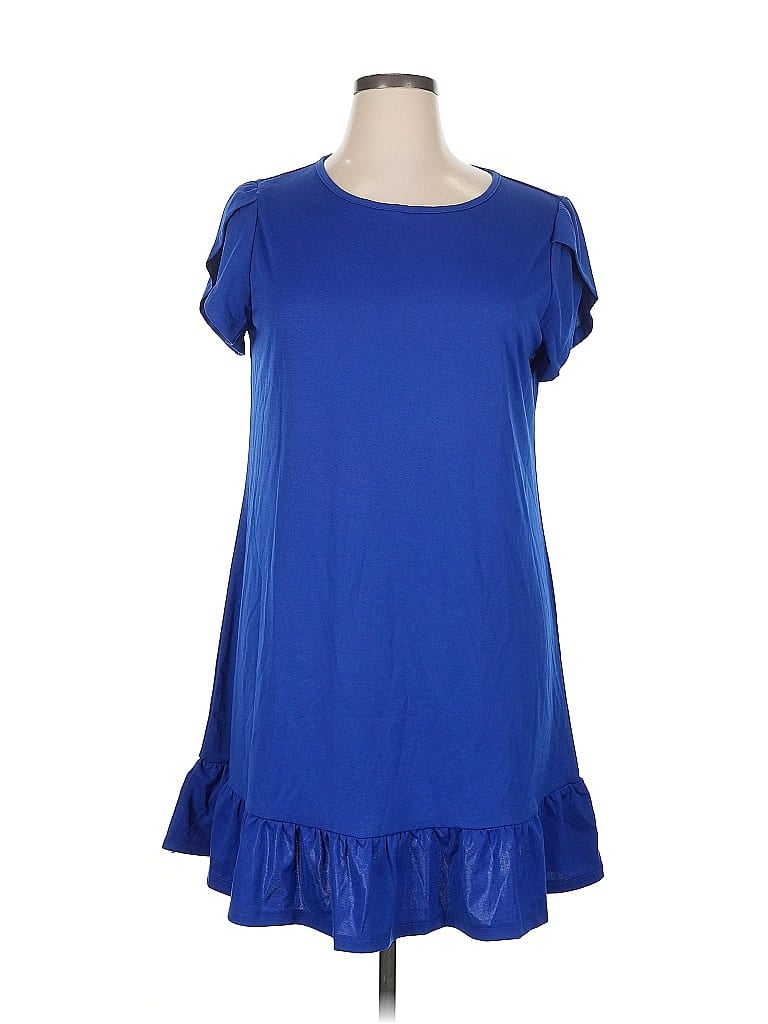 Pre-owned Assorted Brands Casual Dress In Blue