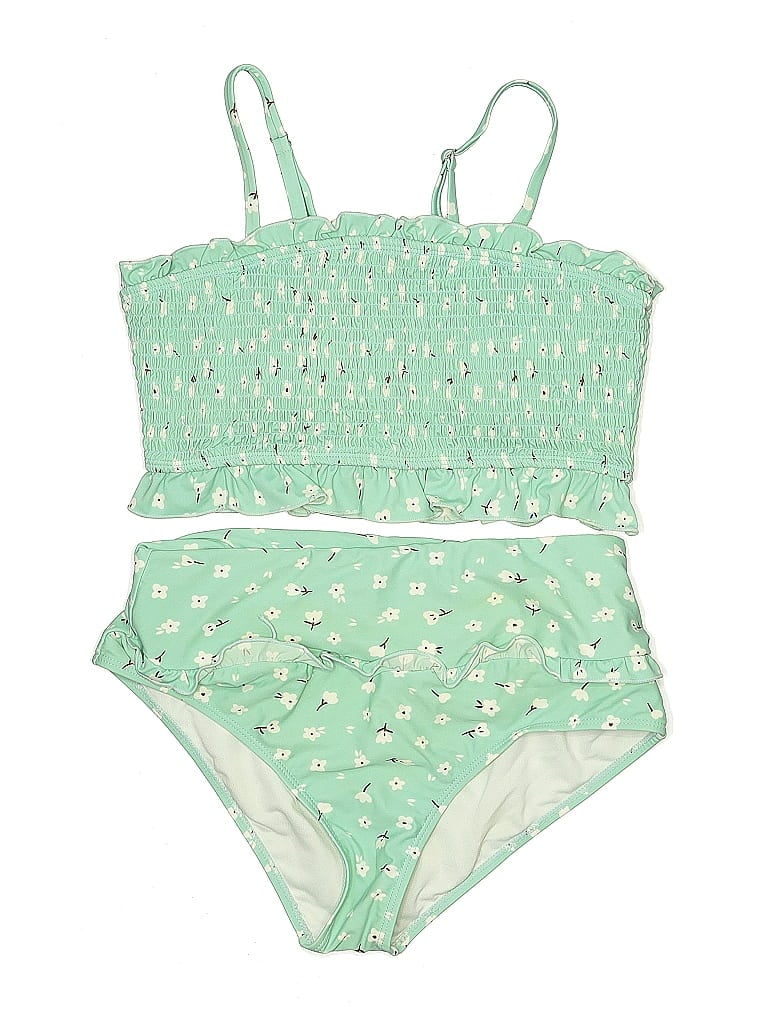 UNBRANDED Pre-owned Two Piece Swimsuit In Green
