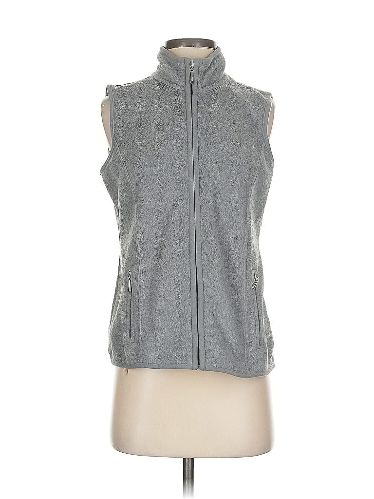 Pre-owned Karen Scott Sport Vest In Gray