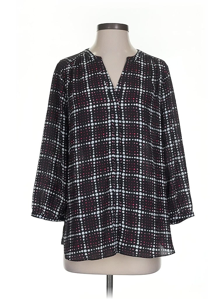 Pre-owned Nydj 3/4 Sleeve Blouse In Black