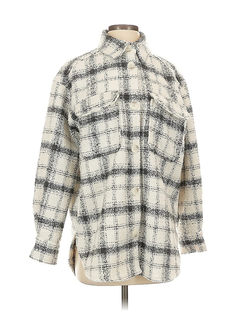 Pre-owned H&m Coat In White