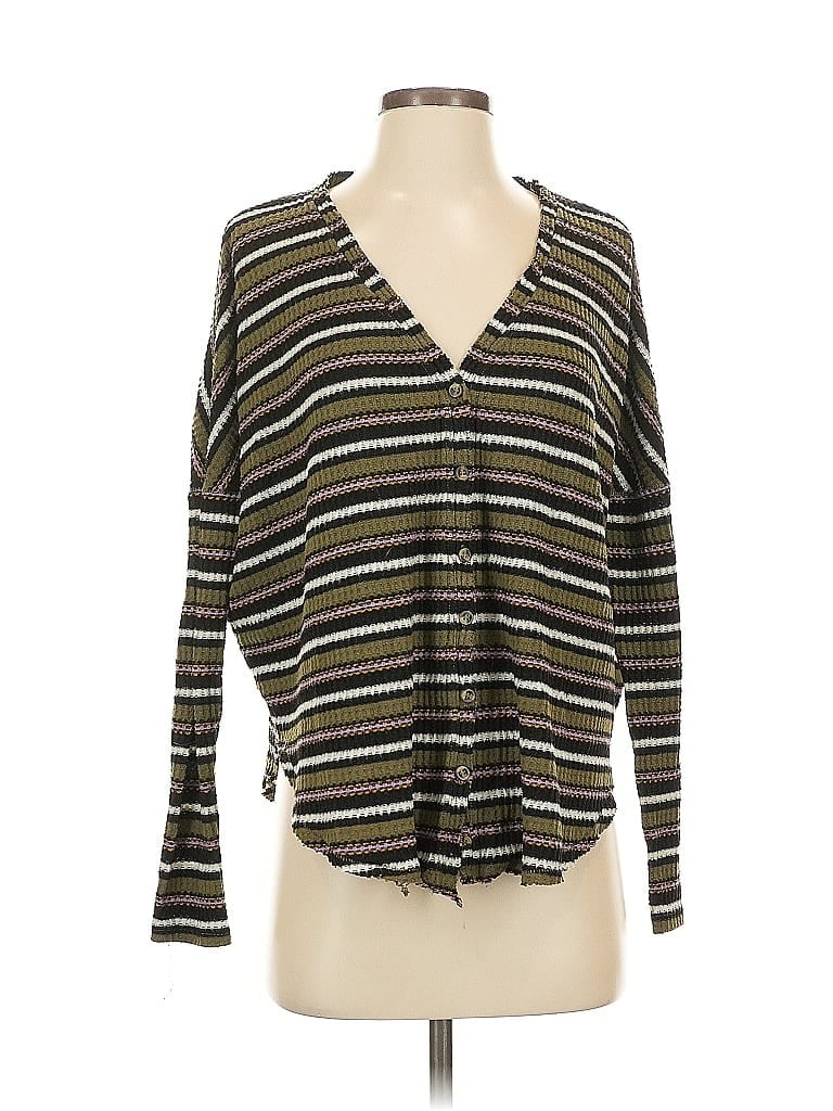 Pre-owned Out From Under Cardigan Sweater In Green