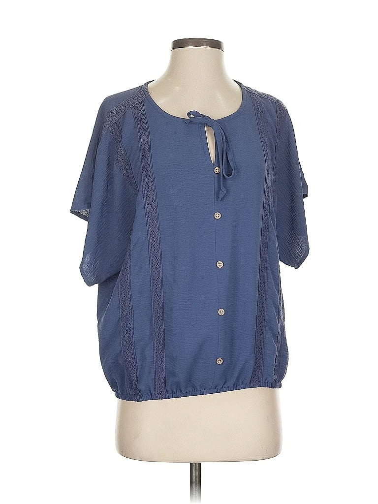 DAYTRIP Pre-owned Short Sleeve Blouse In Blue