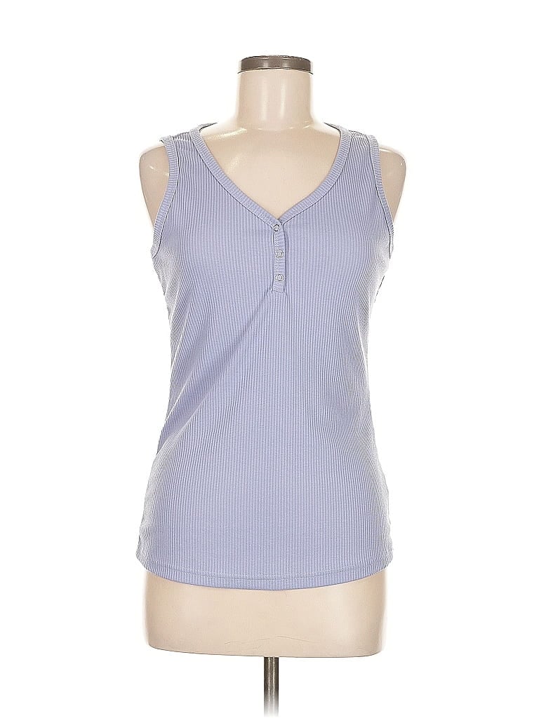 Pre-owned Merokeety Sleeveless Top Blue Scoop Neck Tops