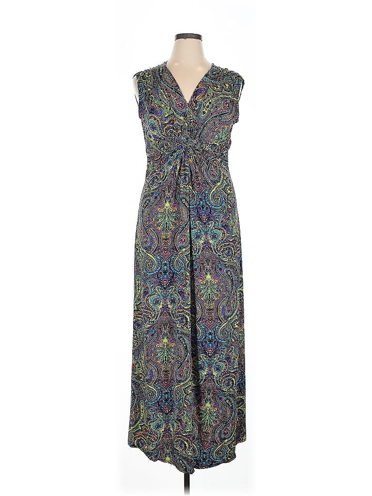 Pre-owned Dots Casual Dress In Blue