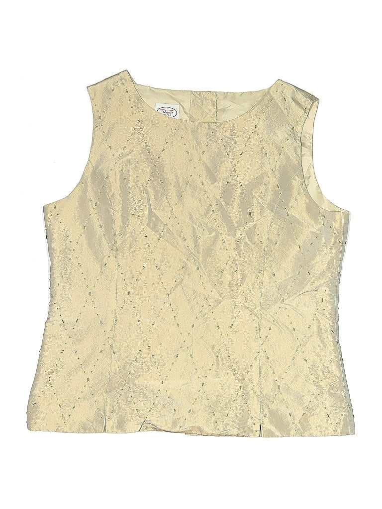 Click to view more detailed imagery on our partner's website Pre-owned Talbots Kids' Sleeveless Blouse In Gold