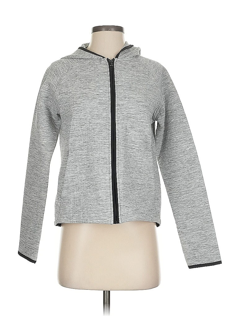 Pre-owned Lululemon Athletica Zip Up Hoodie In Gray