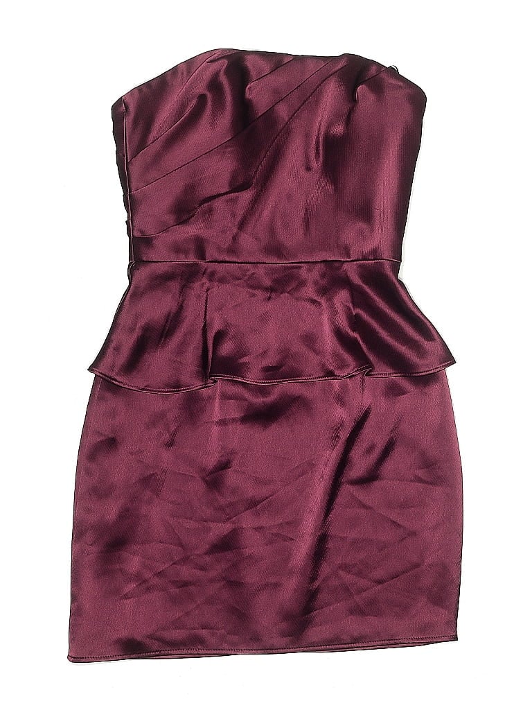 Pre-owned Abs Allen Schwartz Cocktail Dress In Burgundy