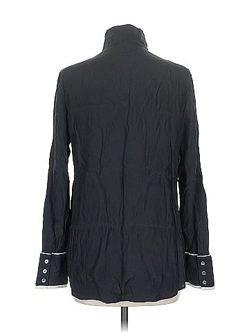 FRAME Denim Long Sleeve Silk Top (view 2)
