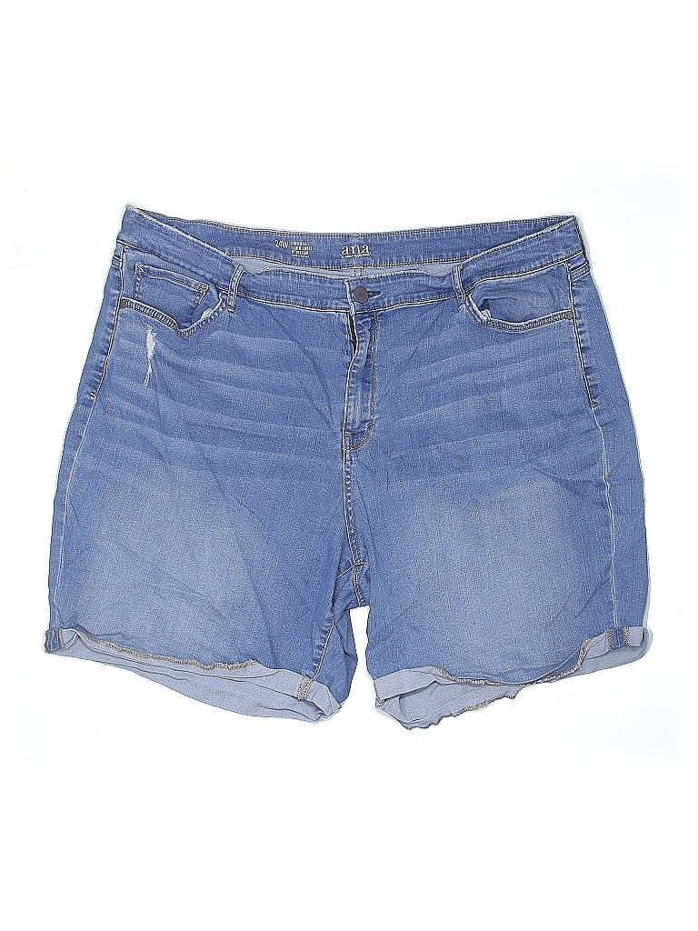 Pre-owned A.n.a. A New Approach Denim Shorts In Blue