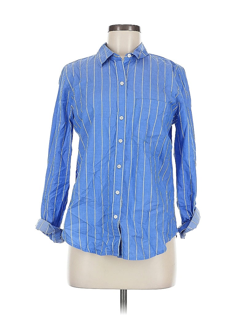 OLD NAVY Pre-owned Long Sleeve Button Down Shirt In Blue