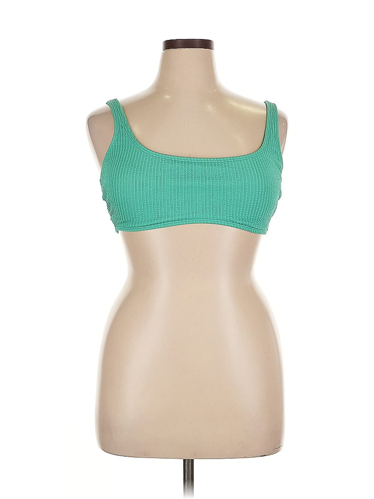 Pre-owned Xhilaration Sleeveless Top Green Sweetheart Neckline Tops