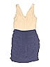 Express 100% Polyester Color Block Blue Cocktail Dress Size 2 - photo 2