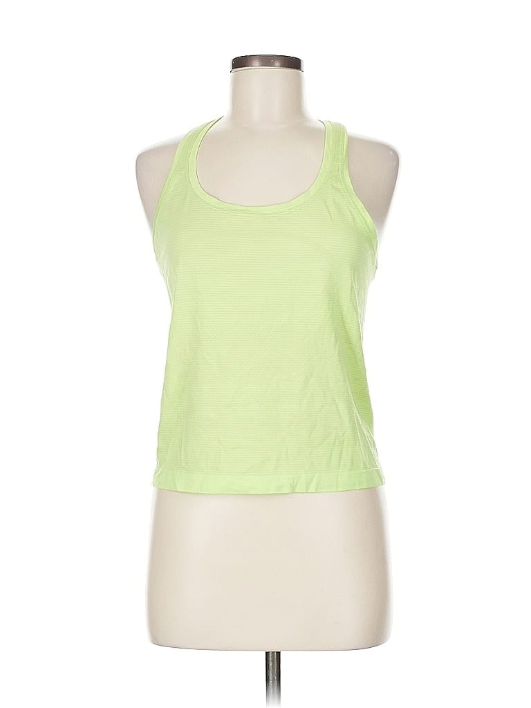 LULULEMON ATHLETICA Pre-owned Tank Top Green Halter Neckline Tops