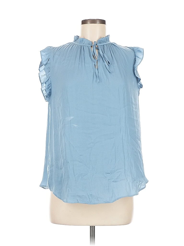 Pre-owned Cupcakes And Cashmere Sleeveless Blouse In Blue