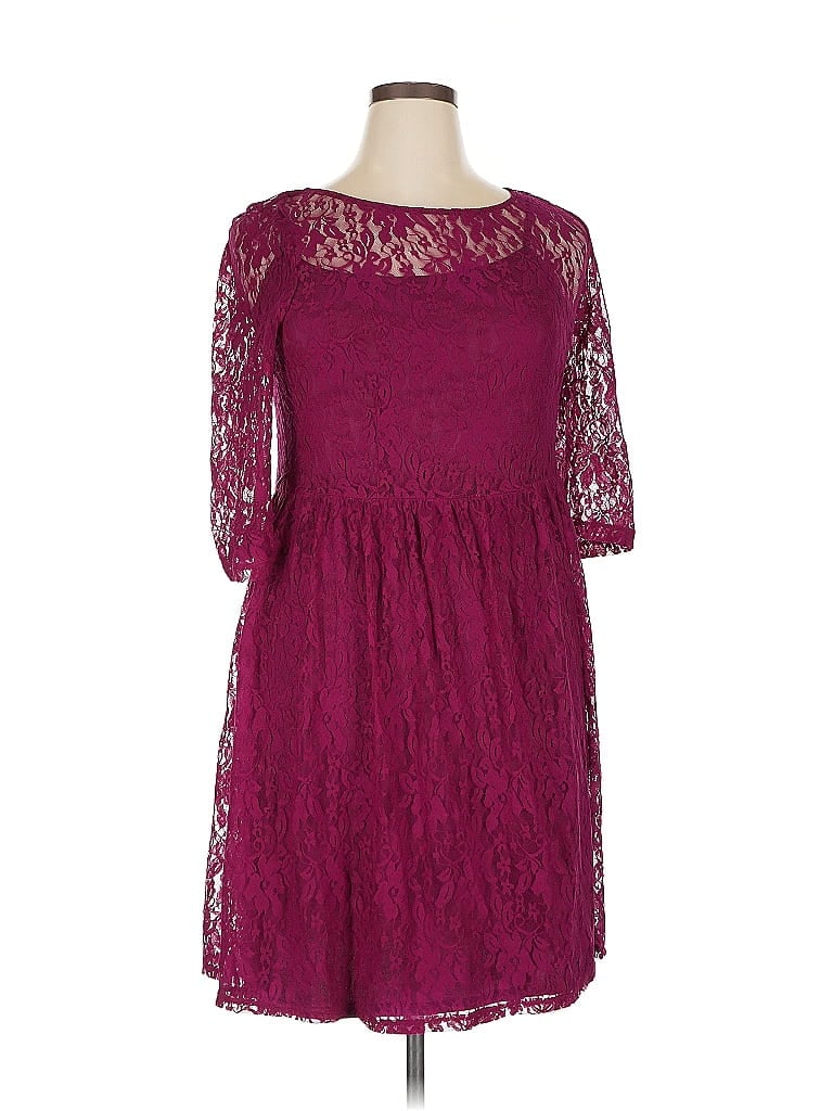 Pre-owned Agb Cocktail Dress In Burgundy