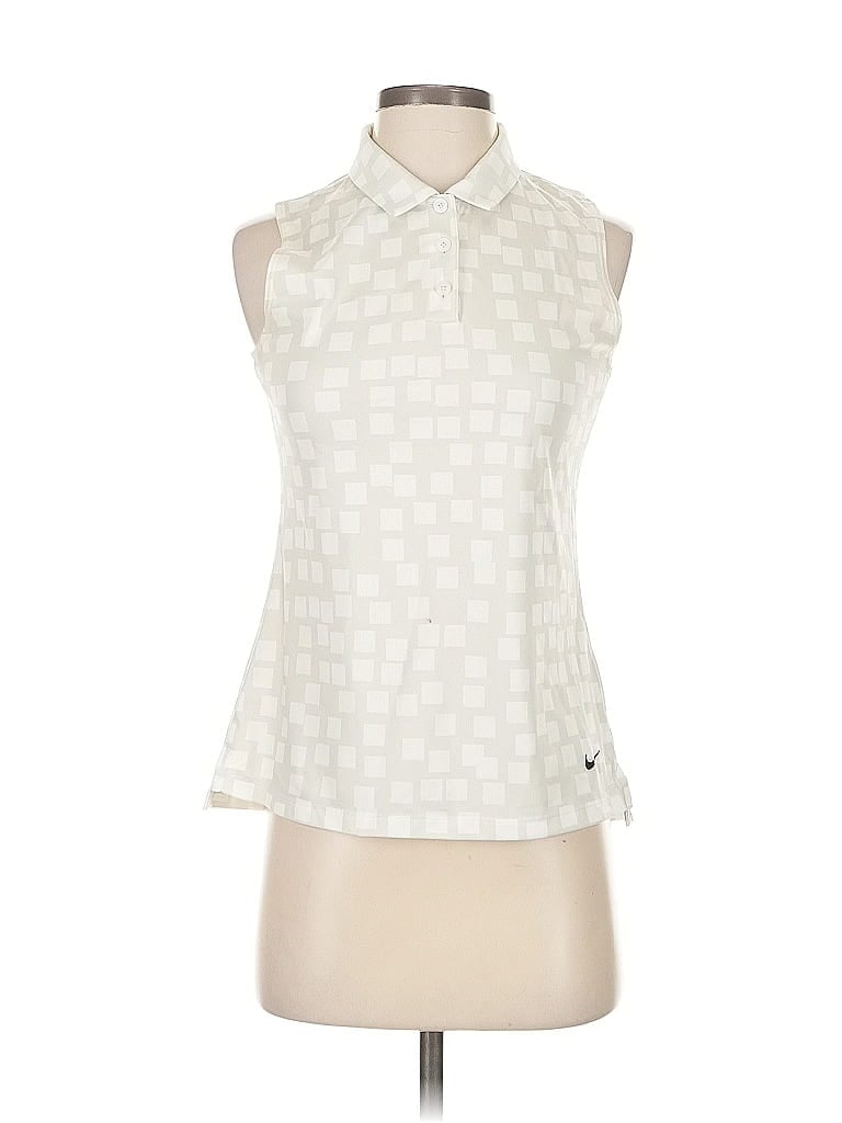 Pre-owned Nike Sleeveless Blouse In White