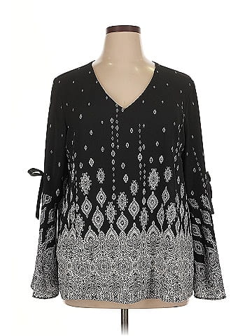 Roz & Ali Long Sleeve Blouse (view 1)