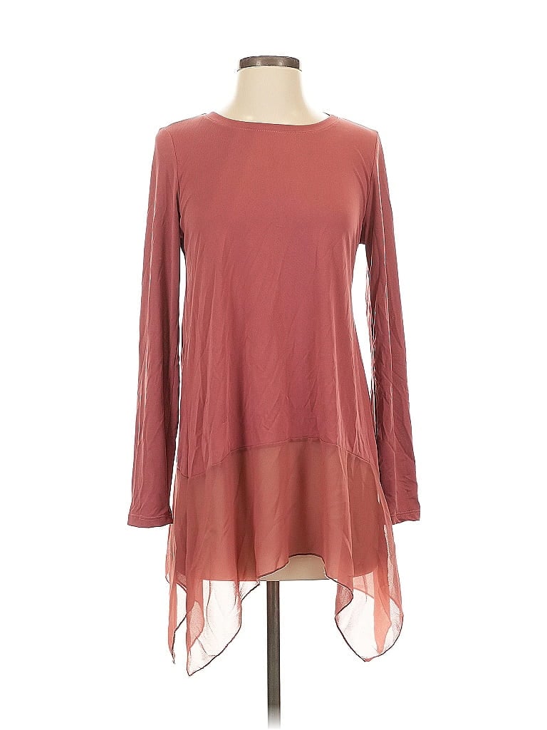 Pre-owned Soft Surroundings Long Sleeve Blouse In Red