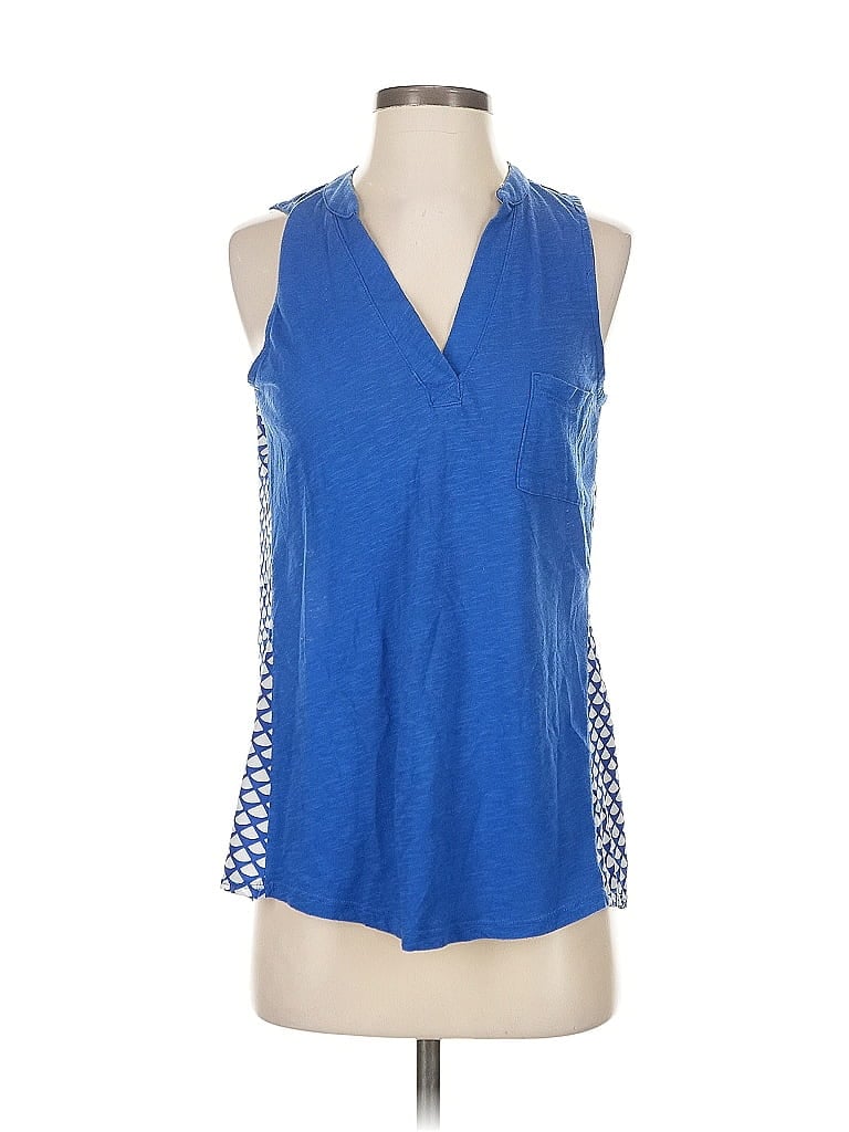 Pre-owned Porridge Sleeveless Blouse In Blue