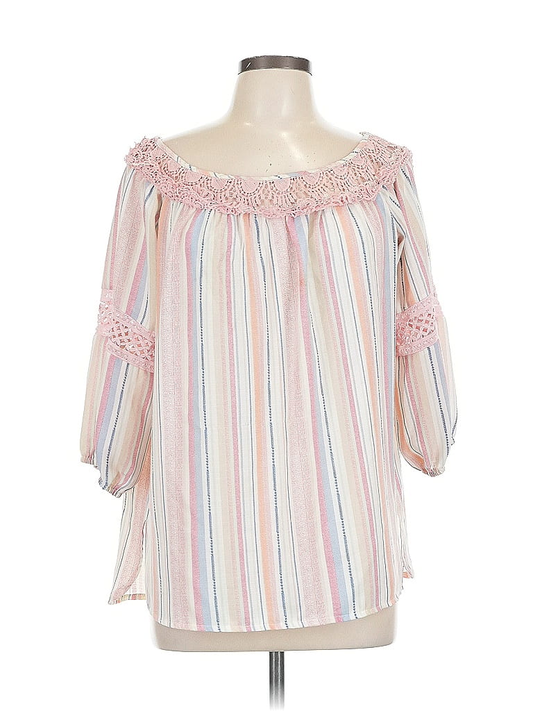 Pre-owned L Love 3/4 Sleeve Blouse In Pink