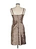 BCBGMAXAZRIA 100% Polyester Metallic Tan Cocktail Dress Size 6 (petite) - photo 2