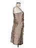 BCBGMAXAZRIA 100% Polyester Metallic Tan Cocktail Dress Size 6 (petite) - photo 4