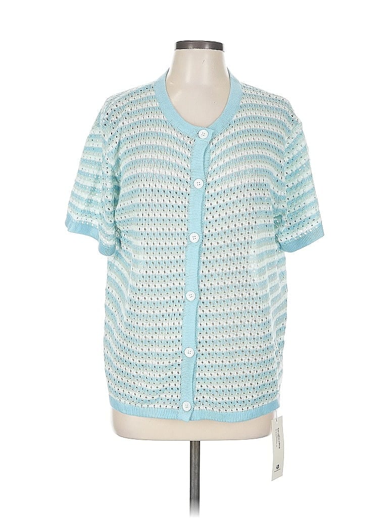 Pre-owned Assorted Brands Cardigan Sweater In Blue