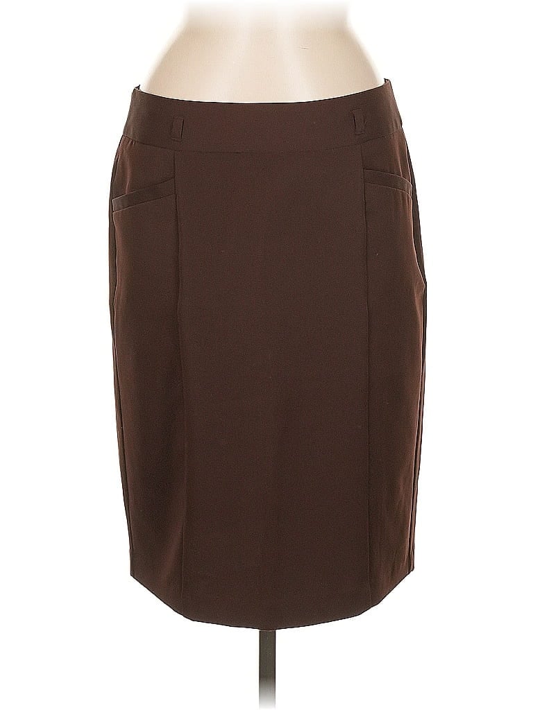 Pre-owned Dressbarn Formal Skirt In Brown