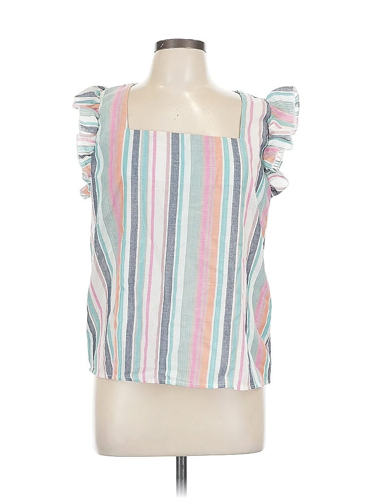 Pre-owned Unbranded Sleeveless Blouse In White