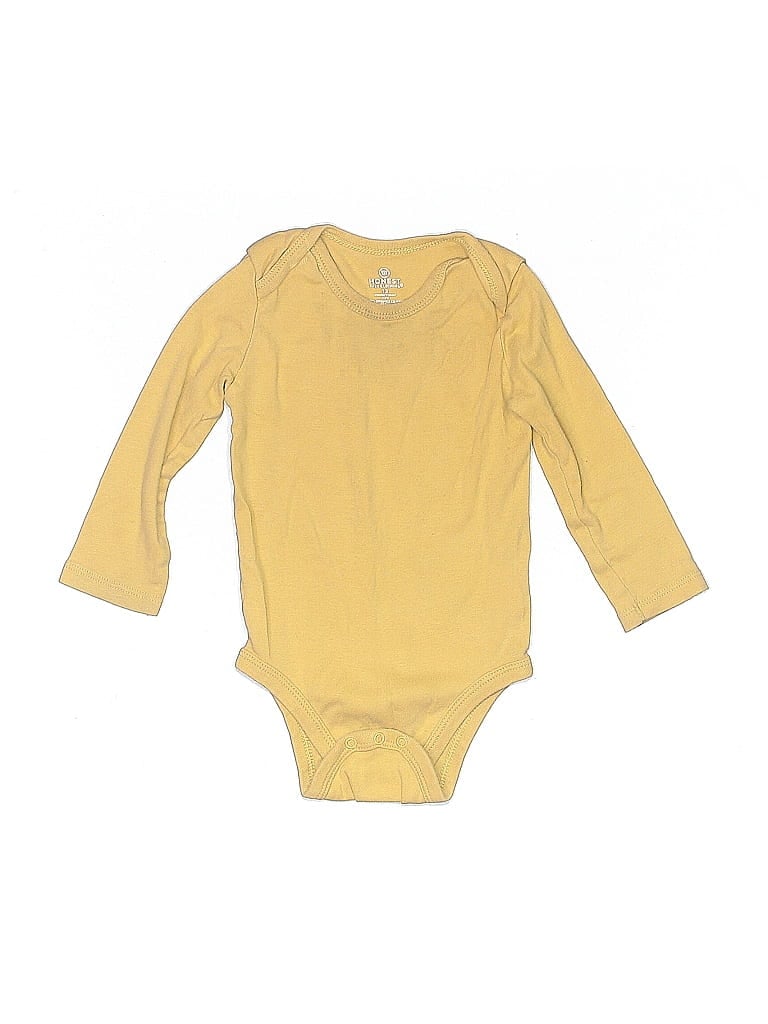 Pre-owned Honest Baby Clothing Babies' Long Sleeve Onesie In Yellow