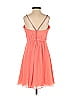 David's Bridal 100% Polyester Solid Orange Cocktail Dress Size 2 - photo 2
