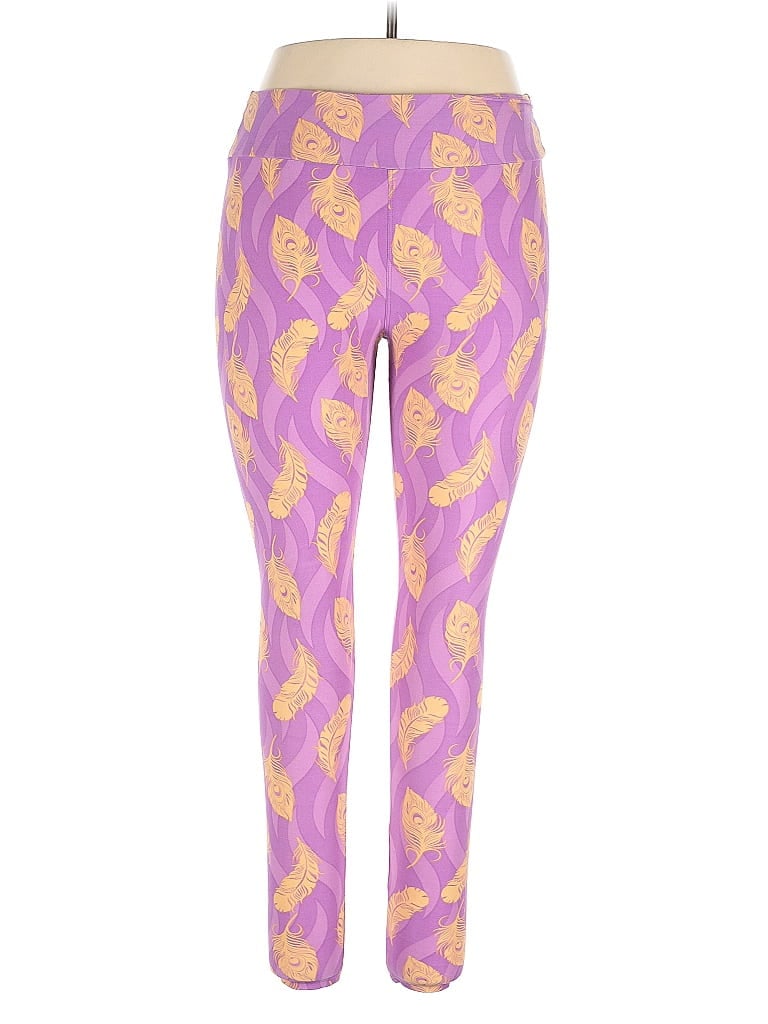Pre-owned Lularoe Active Pants In Purple