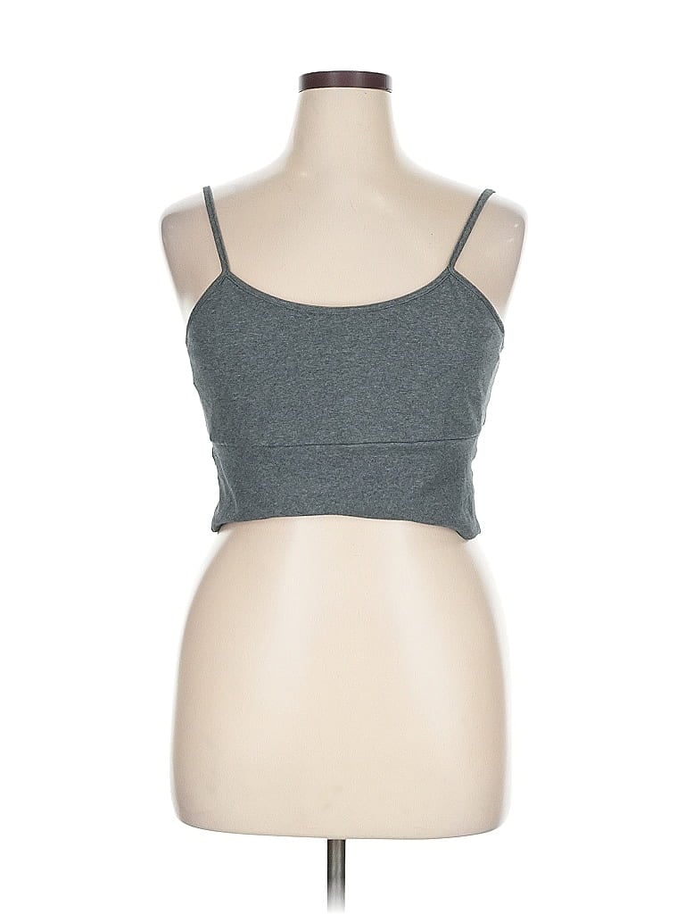 Pre-owned Cider Tube Top Gray Strapless Neckline Tops