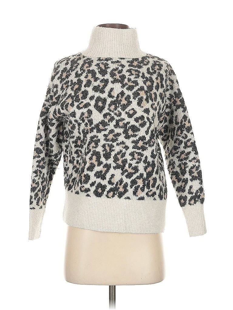 Pre-owned Ann Taylor Loft Pullover Sweater In Silver